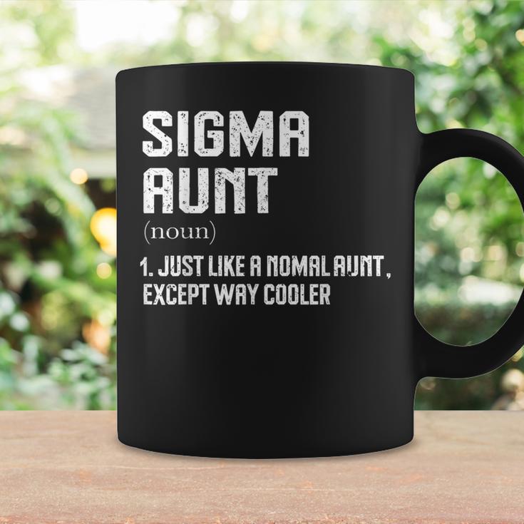 Sigma Aunt Auntie Humor Saying Trendy Coffee Mug - Monsterry