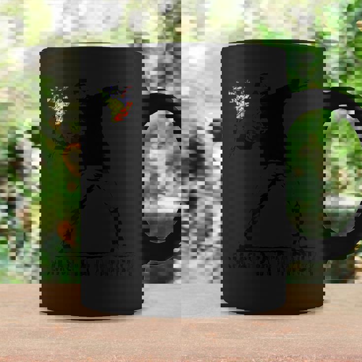 Smash Patriarchy アート ステンシルフラワー ヴァンダル コーヒーマグ ギフトのアイデア