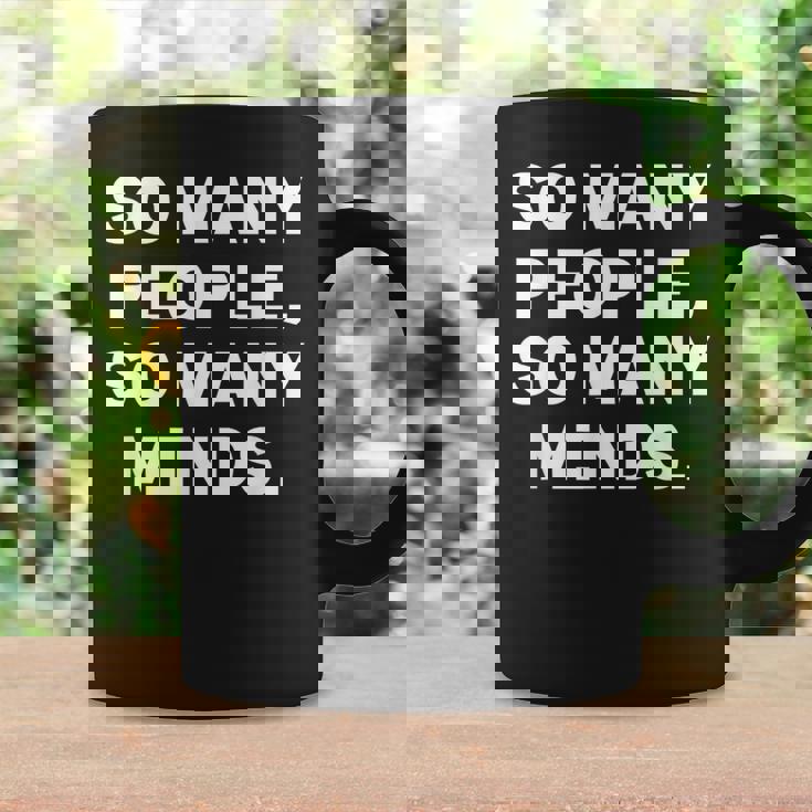 So Many Peopleo Many Minds 十人十色 英語 文字入り 格言 黒 他カラー メンズ コーヒーマグ ギフトのアイデア