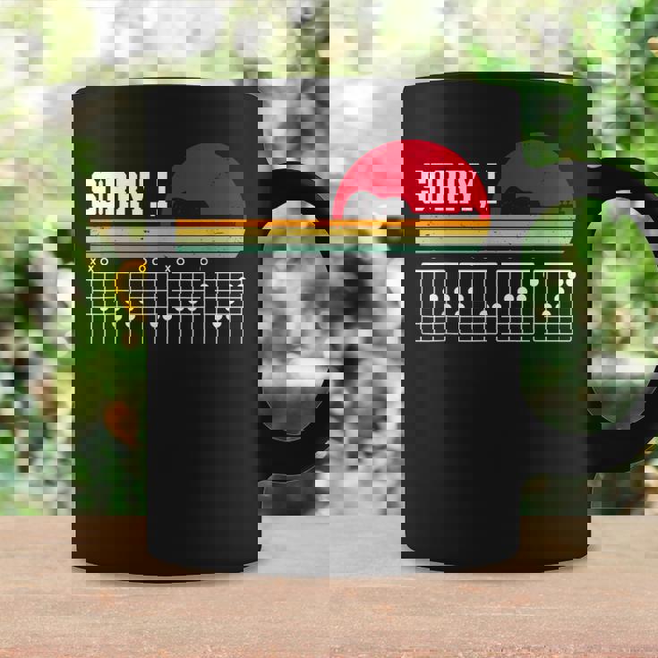 Sorry I Dgaf Hidden Message Guitar Taza de café Ideas de regalos