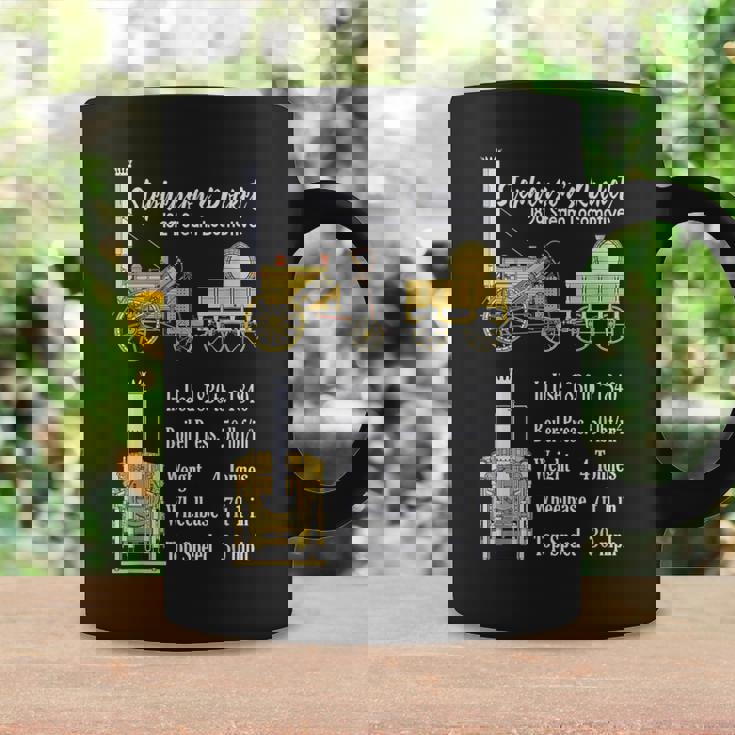 Stephenson のロケット蒸気機関車の機関車図 コーヒーマグ ギフトのアイデア