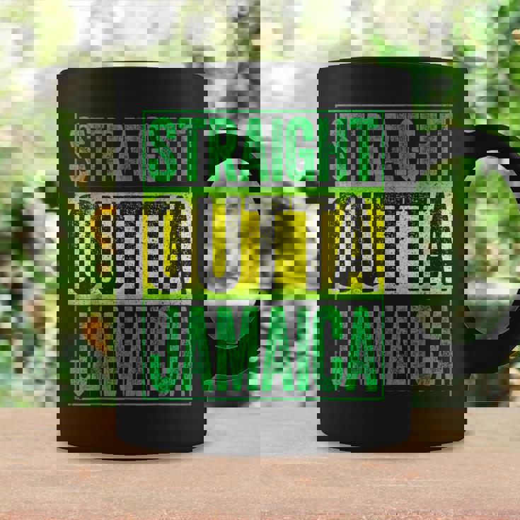 Straight Outta Jamaica ジャマイカ カリビアン レトロ レゲエ パーティー コーヒーマグ ギフトのアイデア