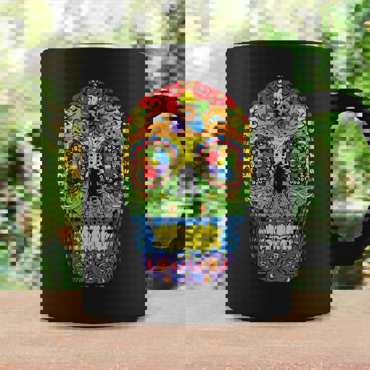 Sugarkull Lgbt Gay Pride Rainbow Flag Day Of The Dead コーヒーマグ ギフトのアイデア
