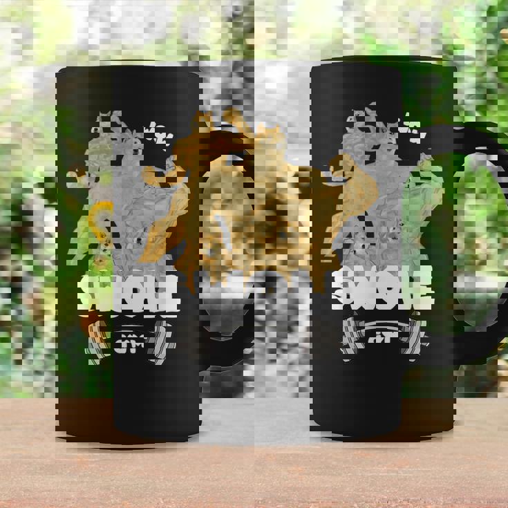 Swole Gymwole Doge Meme Buff Doge Meme コーヒーマグ ギフトのアイデア