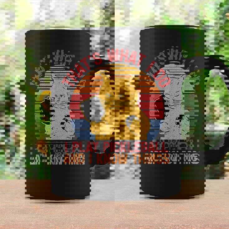 That's What I Do Cat Lovers パドルボールプレーヤー ピックルボール コーヒーマグ ギフトのアイデア