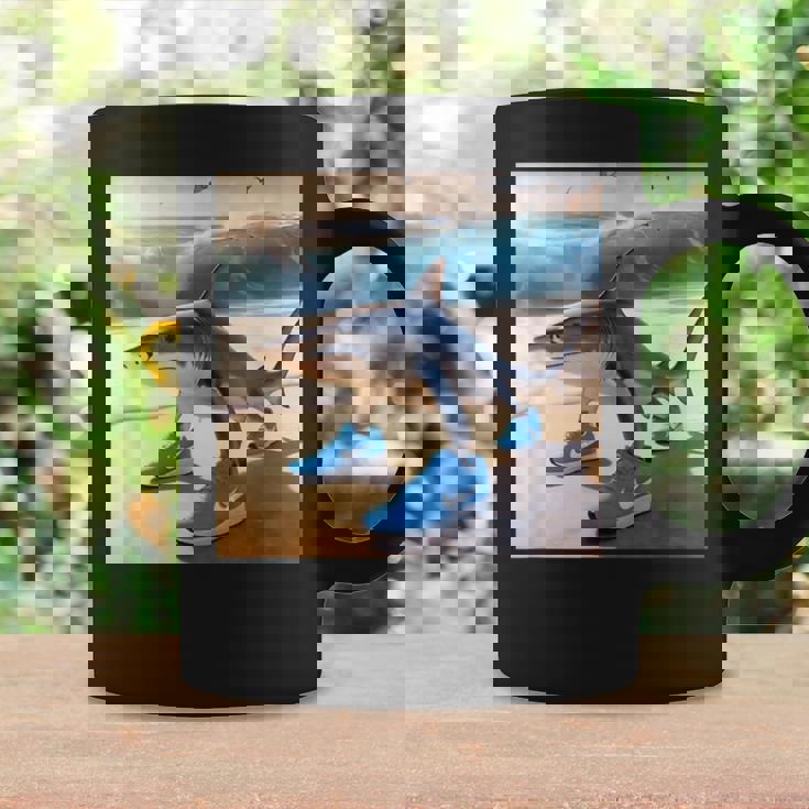 Tralalelo Tralala 面白いサメ イタリアのブレイン ミーム グラフィック コーヒーマグ ギフトのアイデア