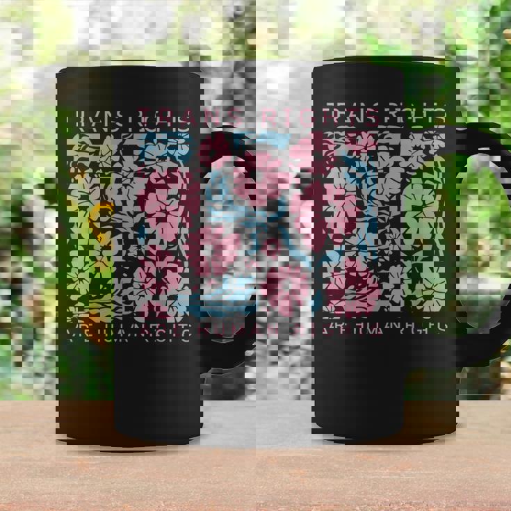 Trans Rights Are Human Rights Floral Lgbtq Pride Transgender Coffee Mug Gifts ideas