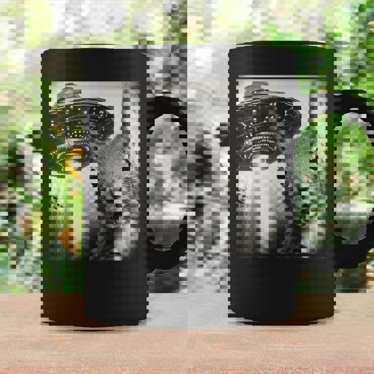 Ufoとリス自撮り面白いリス愛好家 コーヒーマグ ギフトのアイデア