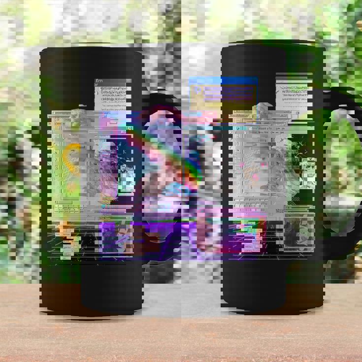 Vaporwave 美的pc トリッピーアート 90年代コンピューター コーヒーマグ ギフトのアイデア