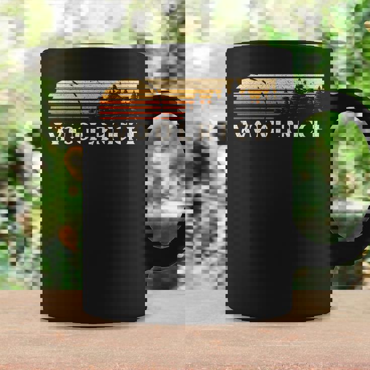 Woolrich Pa ヴィンテージ エバーグリーン サンセット 80年代 レトロ コーヒーマグ ギフトのアイデア