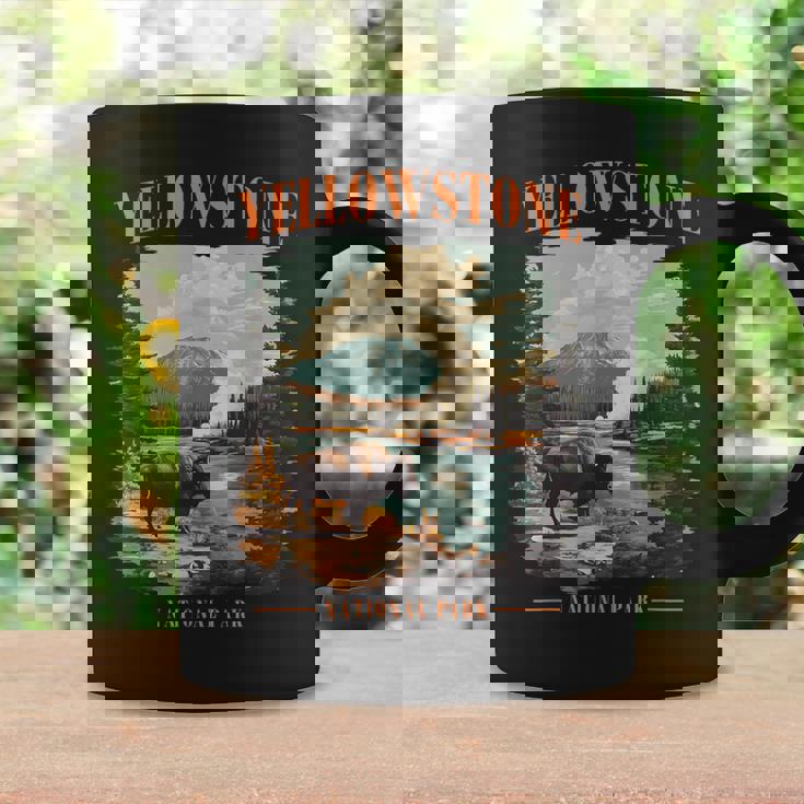 Yellowstone National Park Vintage Hiking Camping Coffee Mug Gifts ideas