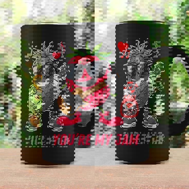 You're My Jam ファニーストロベリー ギターを弾く スイートハートジャム コーヒーマグ ギフトのアイデア