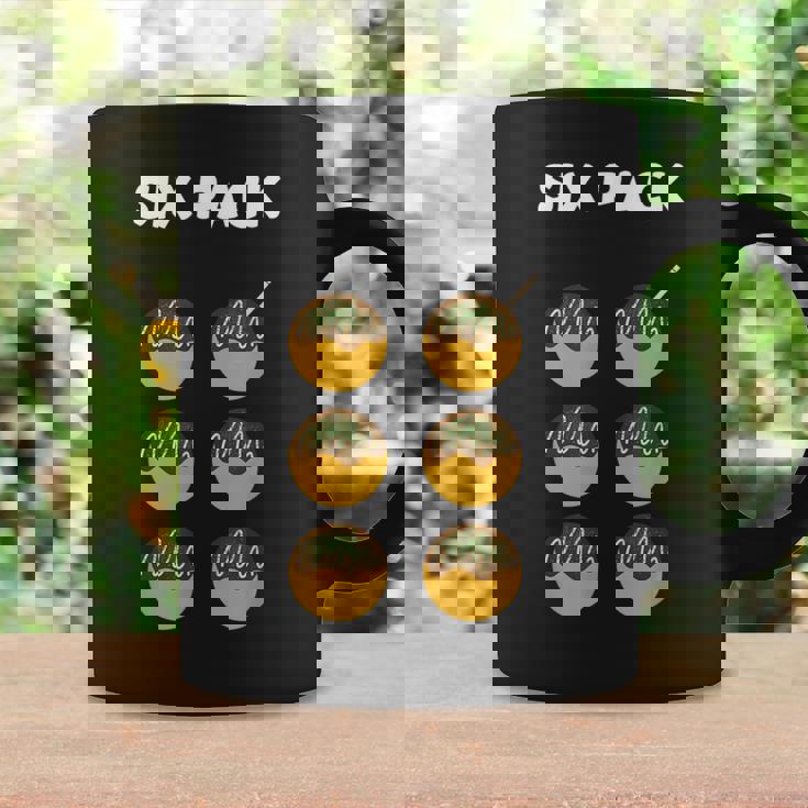 【シックスパック】腹筋 たこ焼き 面白い ジム用 トレーニングウェア ギャグ ウケ狙い 贈り物 ギフト コーヒーマグ ギフトのアイデア