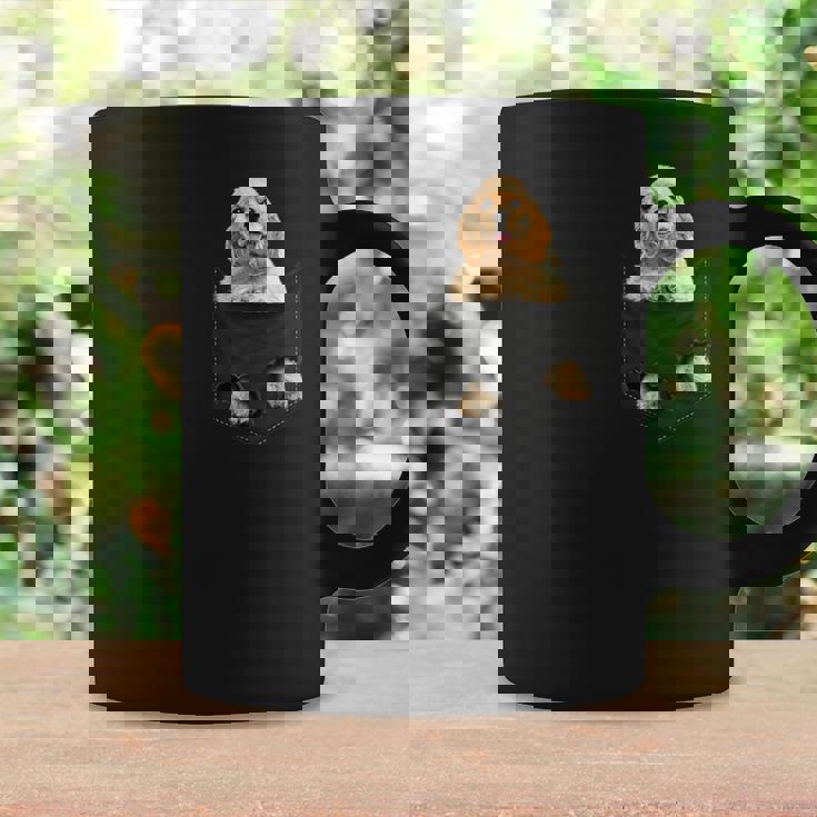 おかしなアメリカンコッカースパニエル ポケットに入った犬愛好家に コーヒーマグ ギフトのアイデア