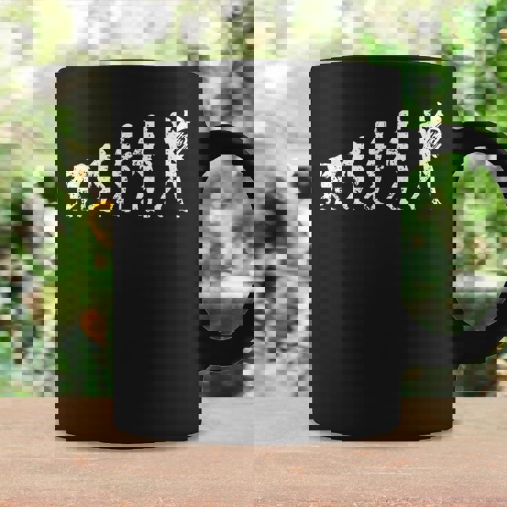 おかしなマーチングバンド ミュージシャン チューバ奏者 人類の進化 コーヒーマグ ギフトのアイデア