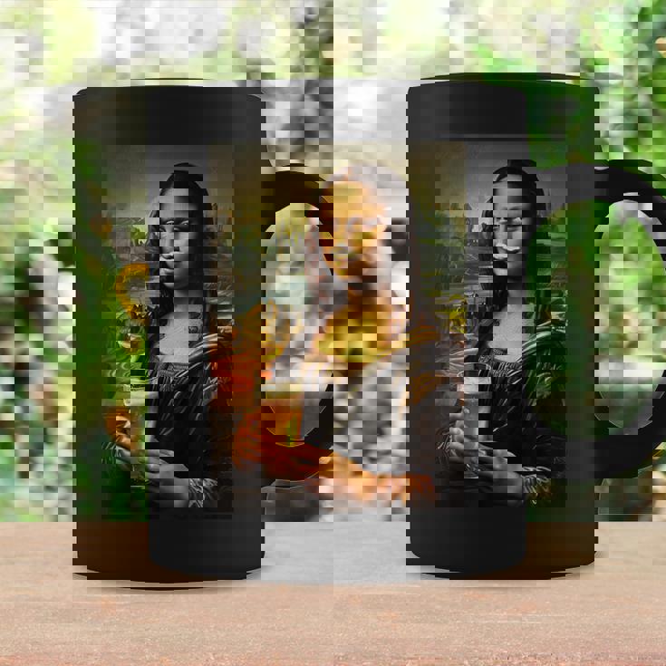 おもしろビールモナリザ絵画アートママパパ。 コーヒーマグ ギフトのアイデア