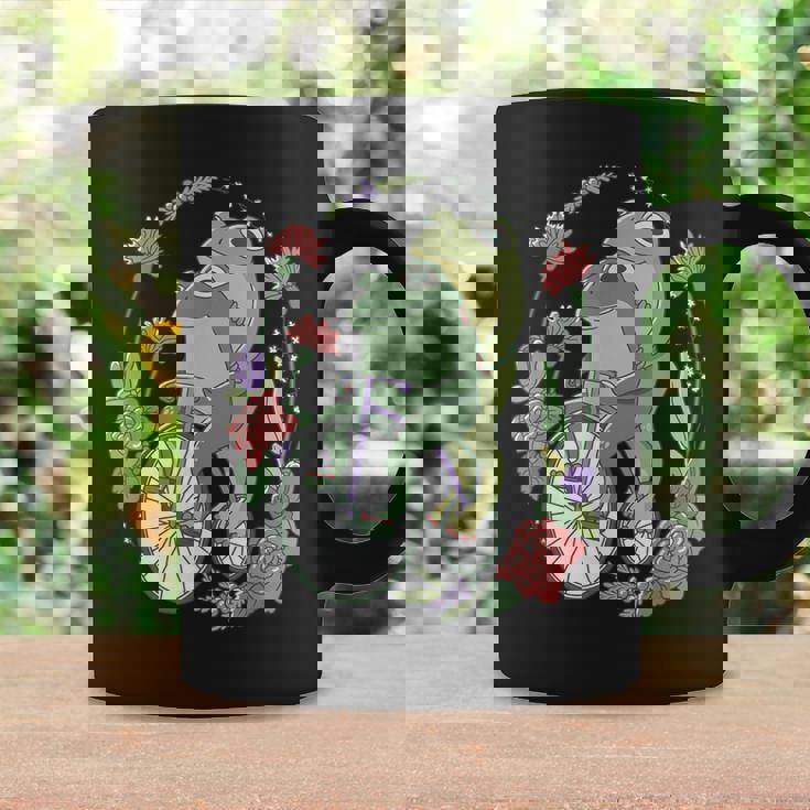 かわいい カエル 自転車 花 カワイイ 美的 気まぐれなロマンチック コーヒーマグ ギフトのアイデア