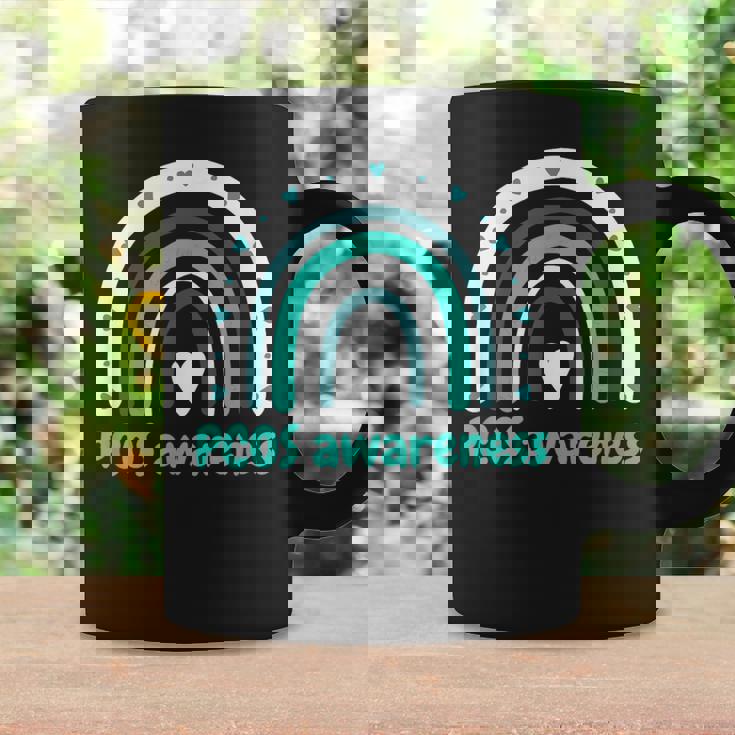 かわいいpcos啓発ボヘミアンレインボーpcosサポート。 コーヒーマグ ギフトのアイデア