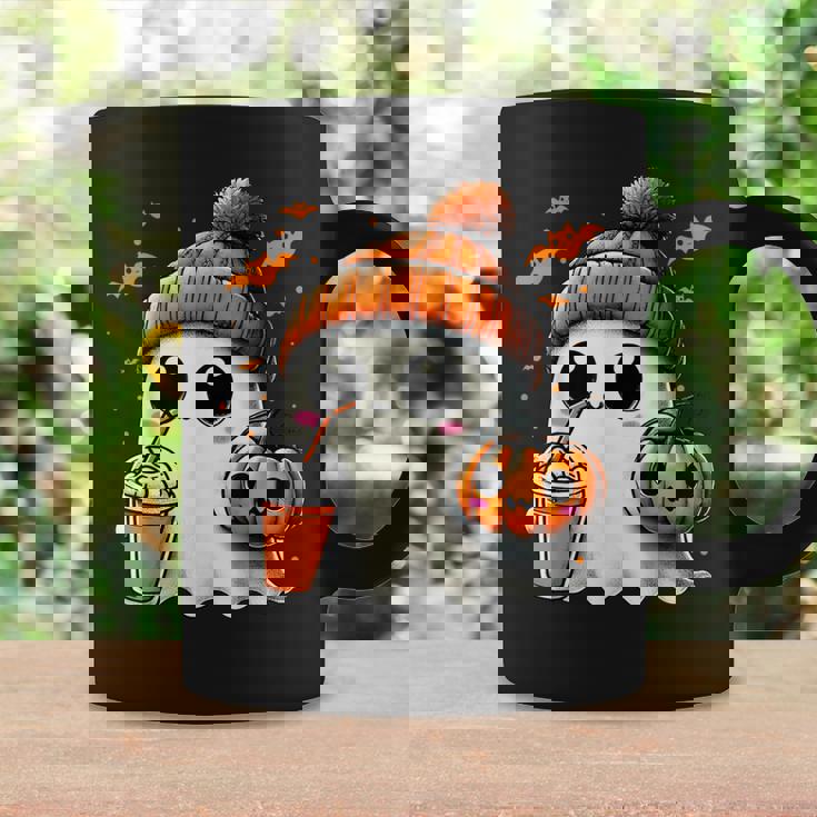 かわいいおばけを飲むかぼちゃスパイス ゴーストハロウィンコスチューム コーヒーマグ ギフトのアイデア