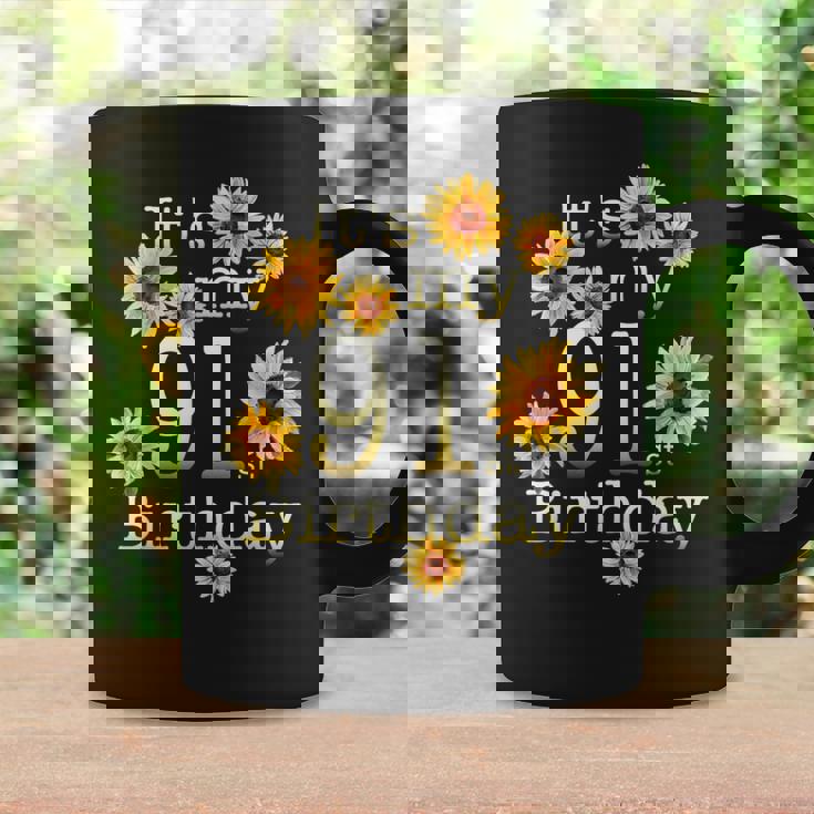 かわいいひまわり Its My 91歳の誕生日 91歳の誕生日 コーヒーマグ ギフトのアイデア