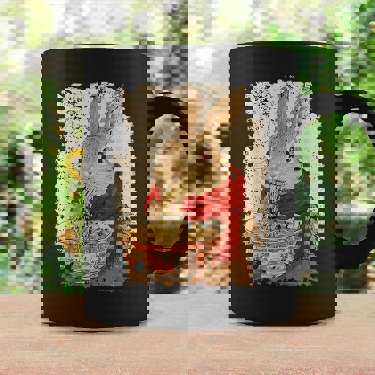 かわいいウサギが麺をすする コーヒーマグ ギフトのアイデア