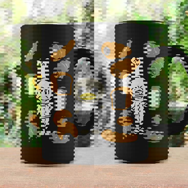 かわいいコックさん パン屋さん編 鳥 フランスパン クロワッサン チョコレートコルネ 食パン 料理 おいしい おもしろ コーヒーマグ ギフトのアイデア