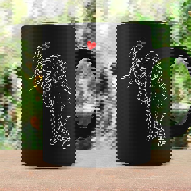 かわいいゴールデンレトリバー 愛のゴールデンレトリバー コーヒーマグ ギフトのアイデア