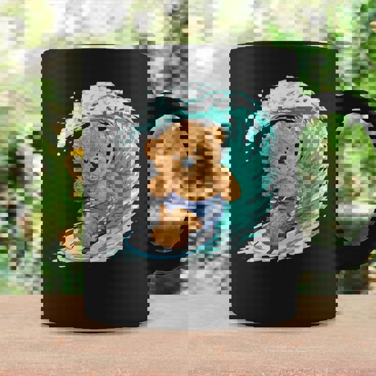 かわいいサーファーのテディベア。 コーヒーマグ ギフトのアイデア