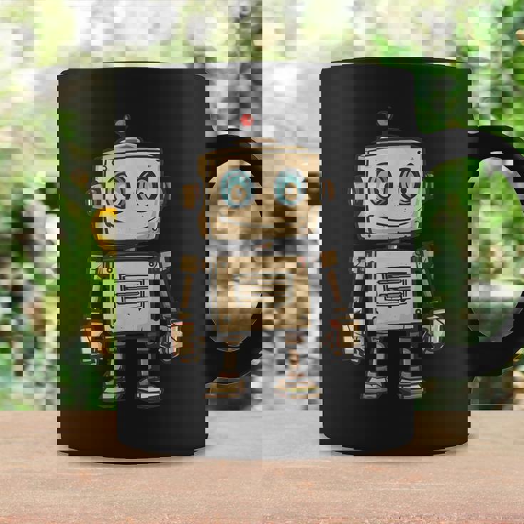 かわいい小さなロボット、ビンテージキッズロボット コーヒーマグ ギフトのアイデア