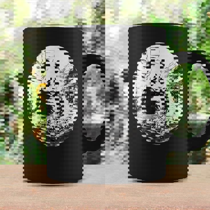 たこ焼き パンダ 水墨画 日本食 大阪 おもしろ 和風 動物 コーヒーマグ ギフトのアイデア