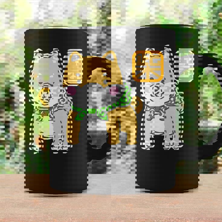 まめしばくん《唐草袋》 柴犬【どうぶつフレンズ】豆柴 ゆるくて かわいい 面白い 動物 キャラクター イラスト コーヒーマグ ギフトのアイデア