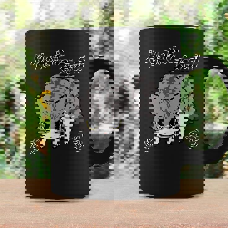 やんのかステップねこ キジ白長毛猫 かわいい 猫好き 動物 コーヒーマグ ギフトのアイデア