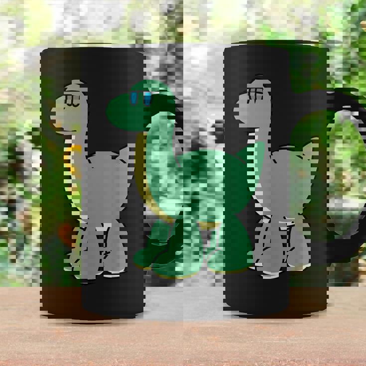 ゆるい恐竜のキャラクターイラスト_ブラキオサウルス コーヒーマグ ギフトのアイデア