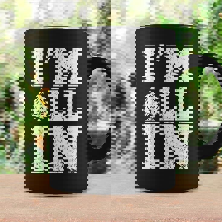 アイムオールイン ポーカーシャツ ポーカープレイヤー カード ギャンブラー コーヒーマグ ギフトのアイデア