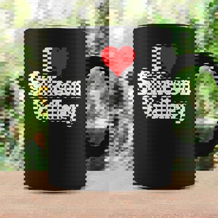 アイラブハートシリコンバレーv カリフォルニア コーヒーマグ ギフトのアイデア