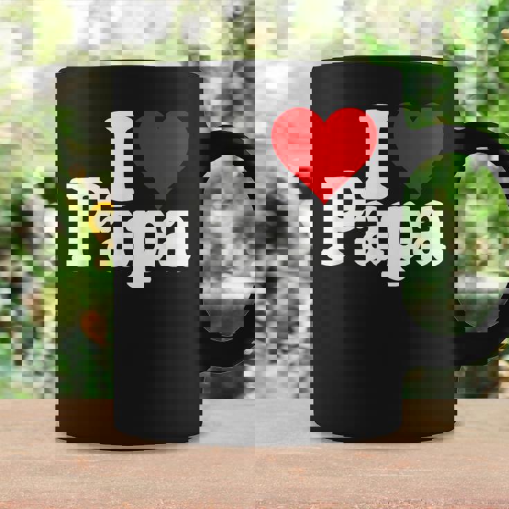 アイラブハートパパ父の日パパパパ コーヒーマグ ギフトのアイデア