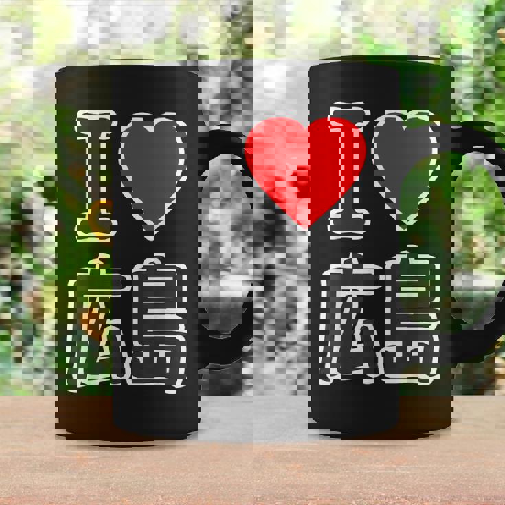 アイラブ・広島（I Love ハート）Big 大きな文字 ハート【47都道府県】ジモtティ 旅行お土産 面白 コーヒーマグ ギフトのアイデア