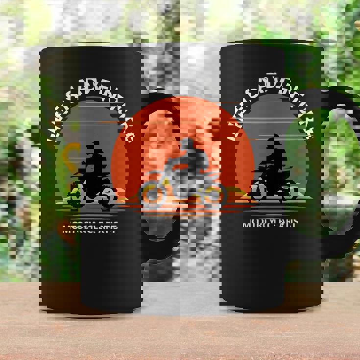 アドベンチャー バイク おもしろ オフロードバイク 人生は冒険だ ツーリング イラスト コーヒーマグ ギフトのアイデア