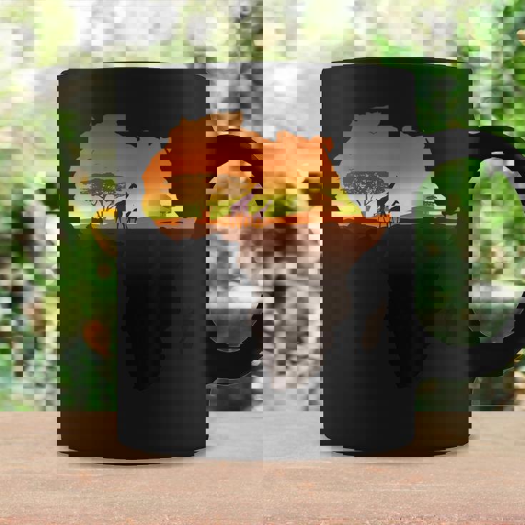 アフリカ キリン サバンナ サンライズ タンザニア ケニア アフリカ コーヒーマグ ギフトのアイデア