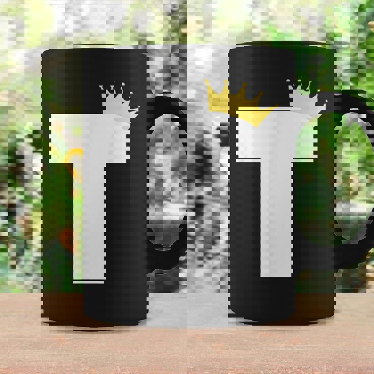 アルファベット大文字モノグラム イニシャル キング クイーン クラウン コーヒーマグ ギフトのアイデア