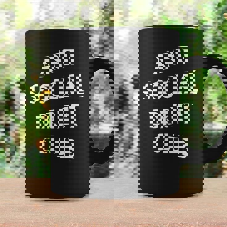 アンチソーシャルドリフトクラブホワイトロゴフロントバック コーヒーマグ ギフトのアイデア