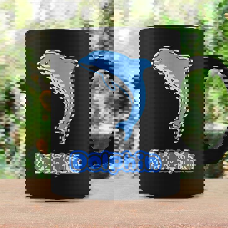 イルカ Dolphin ドルフィン【どうぶつフレンズ】水族館 海の生き物 ゆるくて かわいい 動物 イラスト コーヒーマグ ギフトのアイデア