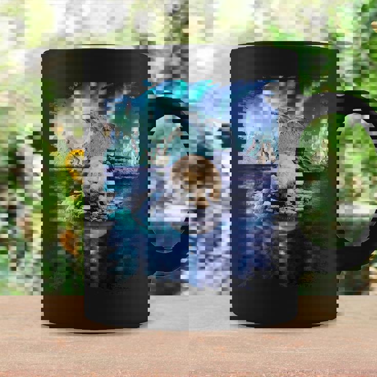 イルカと北のシロクマ、ライトとイルカ コーヒーマグ ギフトのアイデア