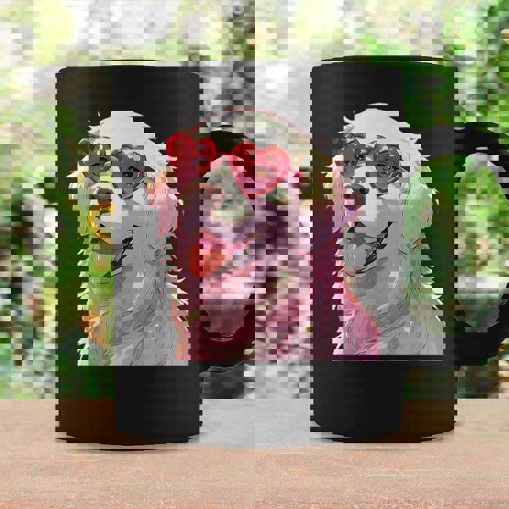 イングリッシュクリーム ゴールデンレトリバー ママギフト ハート メガネ ラブ コーヒーマグ ギフトのアイデア