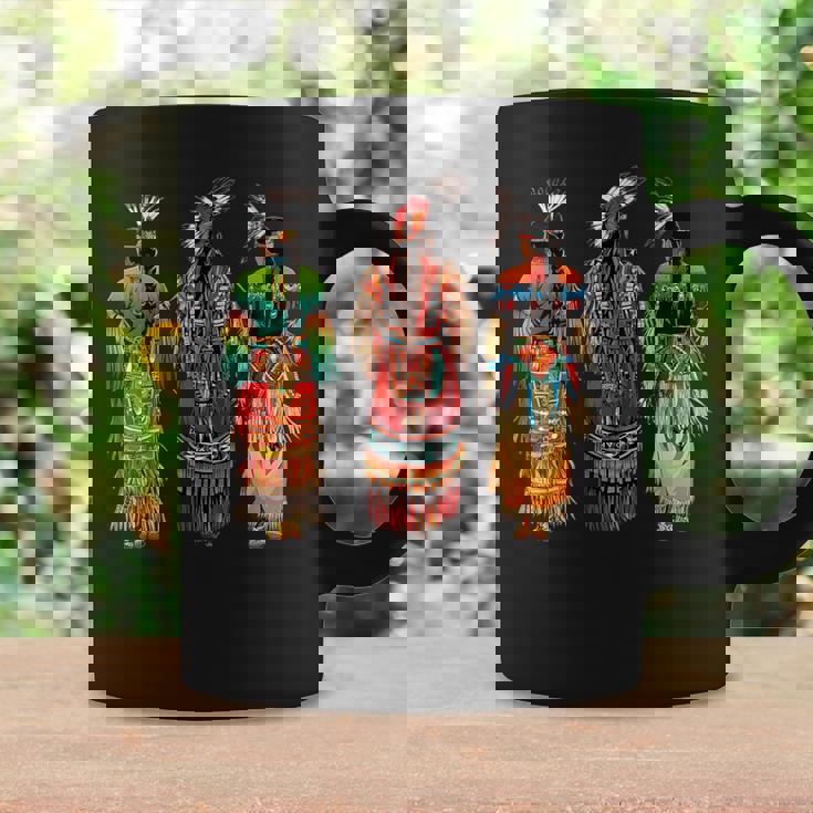 インディアン族 ネイティブアメリカン フェザーヘッドドレス インディアンチーフ コーヒーマグ ギフトのアイデア