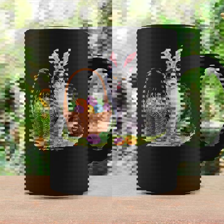 イースターデー 猫 バニー 耳 卵 イースター ウサギ 男性 女性 キッズ コーヒーマグ ギフトのアイデア