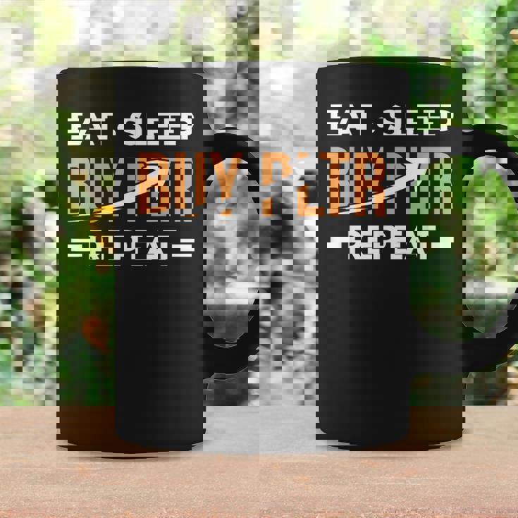 イート・スリープ・インベストはpltrを購入してください。パランティア投資 コーヒーマグ ギフトのアイデア