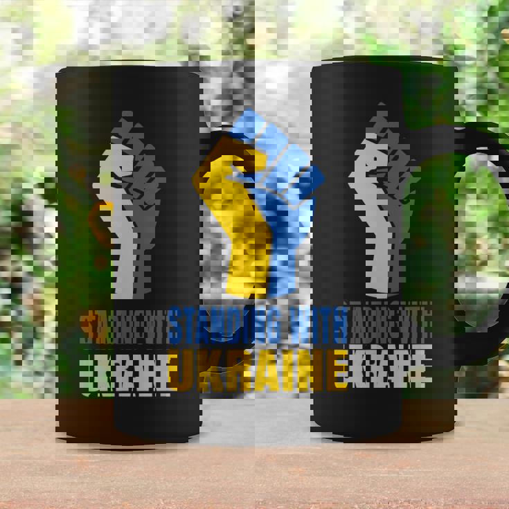 ウクライナを支援 ウクライナと共に立つ コーヒーマグ ギフトのアイデア