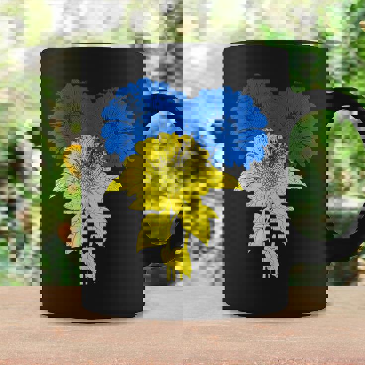 ウクライナ国旗 ひまわり ヴィンテージ ウクライナ支援 ウクライナ コーヒーマグ ギフトのアイデア