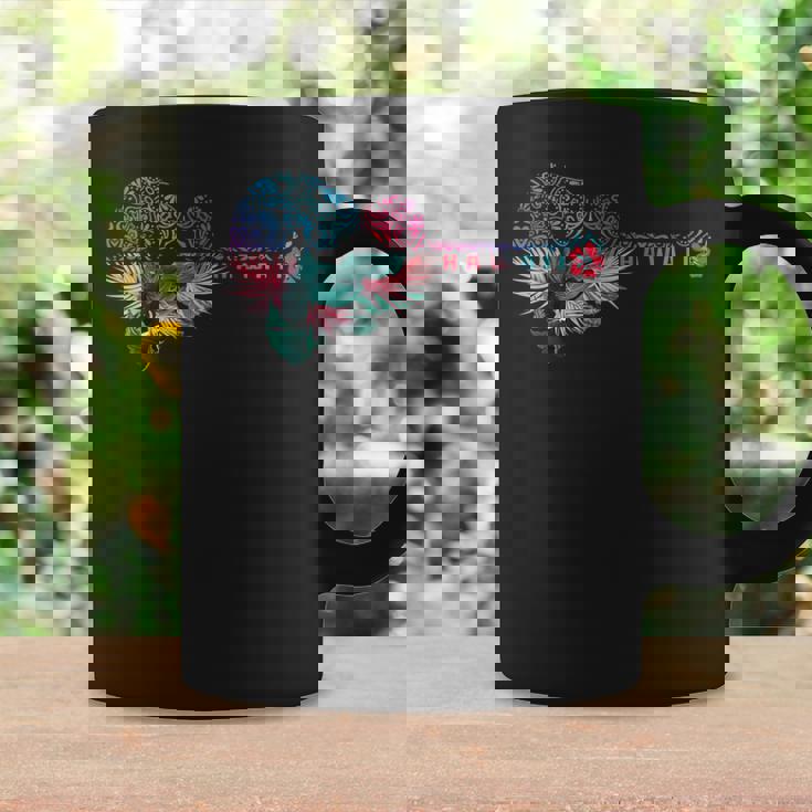 ウクレレ トライバル・フラワー アロハ・ギター ハワイ コーヒーマグ ギフトのアイデア